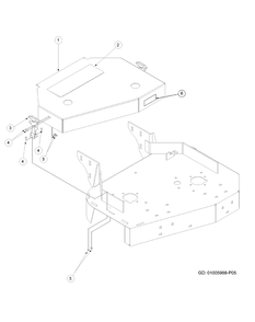 Fabricated Cover Assembly 32-Inch Diagram and Parts List for G1332 55AI5GMQ750-WAM Cub Cadet Lawn Mower